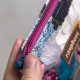 Etui na klucze z weluru w malowane kwiaty – oryginalne etui handmade