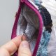 Etui na klucze z weluru w malowane kwiaty – oryginalne etui handmade