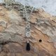 Wisiorek chainmaille - kropla onyksu