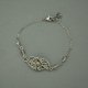 Bransoletka regulowana labradoryt złoty wire wrapping, stal chirurgiczna