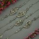 Bransoletka regulowana labradoryt złoty wire wrapping, stal chirurgiczna