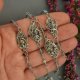 Bransoletka regulowana labradoryt złoty wire wrapping, stal chirurgiczna