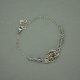Bransoletka regulowana labradoryt złoty 2 wire wrapping, stal chirurgiczna