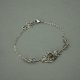 Bransoletka regulowana labradoryt złoty 2 wire wrapping, stal chirurgiczna