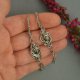 Bransoletka regulowana labradoryt złoty 2 wire wrapping, stal chirurgiczna