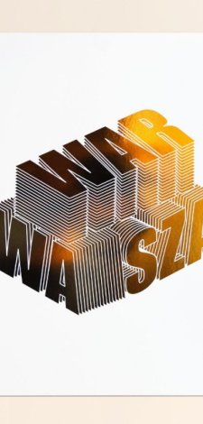 WAR SZA WA - MIEDZIANY PLAKAT (30x40)