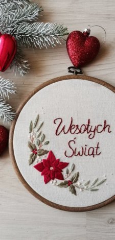 Tamborek dekoracja świąteczna