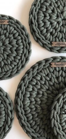 Komplet podkładek ze sznurka  5 szt.+ 1 gratis