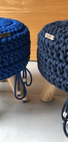 Stołek /taboret /pufa /siedzisko + dodatkowe pokrycie