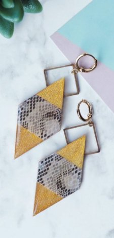 Kolczyki golden snake