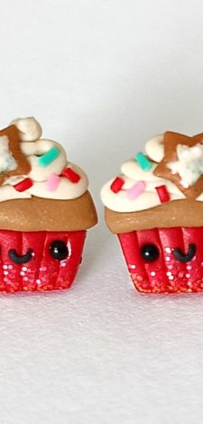 Śmieszne Kolczyki Świąteczne Muffinki
