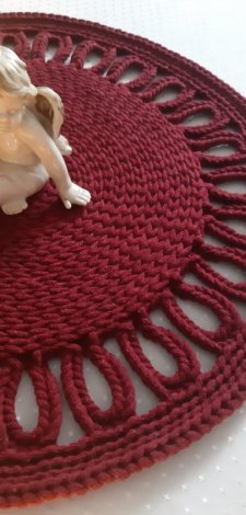 PODKŁADKA - SERWETKA ZE SZNURKA BAWEŁNIANEGO