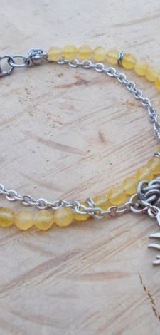 Bransoletka żółta ze słoncem