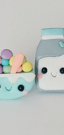 Słodkie Kolczyki Mleko i Płatki Śniadaniowe Kolczyki Kawaii Biżuteria Kawaii Śmieszne Kolczyki