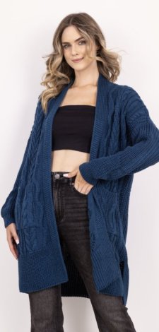 Płaszcz z kieszeniami - PA008 morski MKM