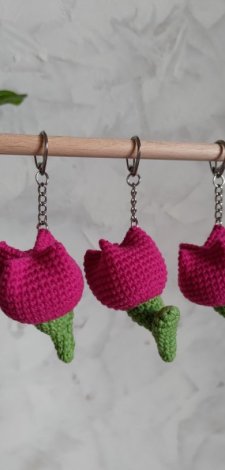 Brelok tulipanek, Brelok do kluczy, Brelok na prezent