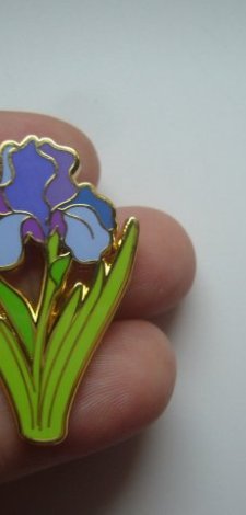 PIN PRZYPINKA BROSZKA KWIAT IRYS