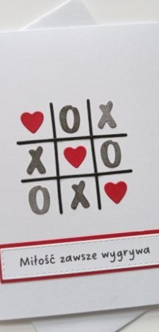 Kartka " Miłość zawsze wygrywa"