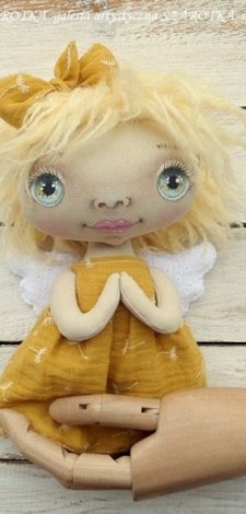 Aniołek lalka - dekoracja tekstylna, OOAK