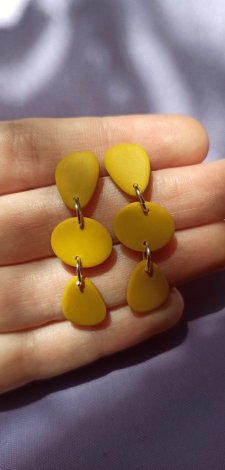 Kolczyki z gliny polimerowej kamyki