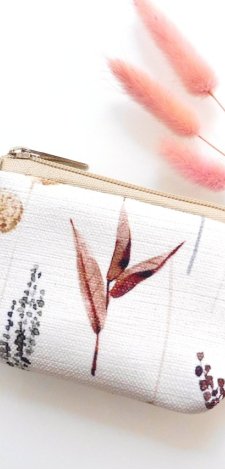 Mały portfelik card holder z plecionki Łączka