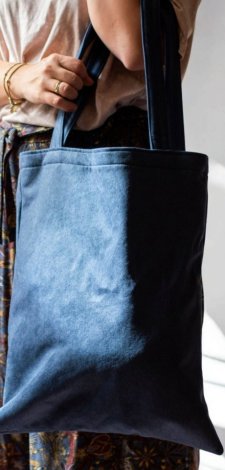 Duża granatowa torba shopperka