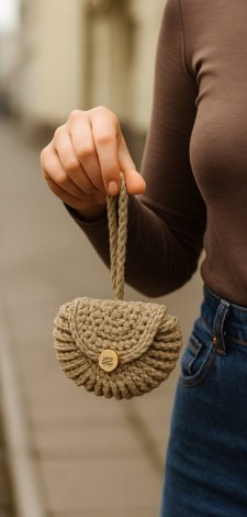 Torebka kosmetyczka etui na drobiazgi "Oreo" beż