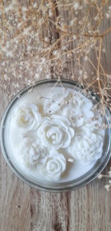 Zapachowa Świeca Sojowa, Naturalna Świeczka z Kwiatami