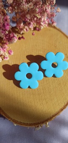 Kolczyki z gliny polimerowej kwiatki