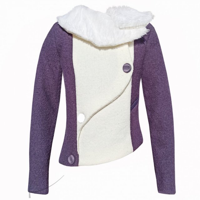 Violet Snowball-płaszczyk wełniany