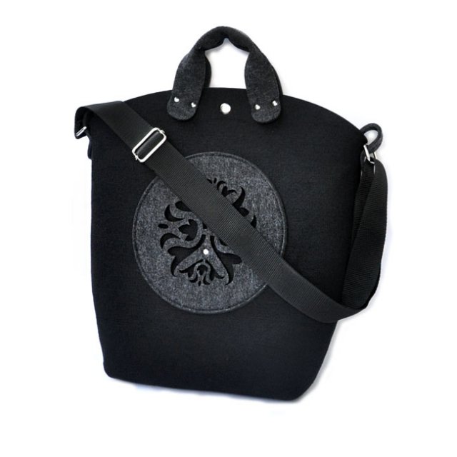 BiGGest BaG - vol.1 czarna z grafitową aplikacją