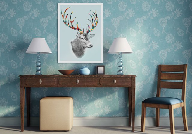 OBRAZ NA PŁÓTNIE 80x60cm   JELEŃ 02-43