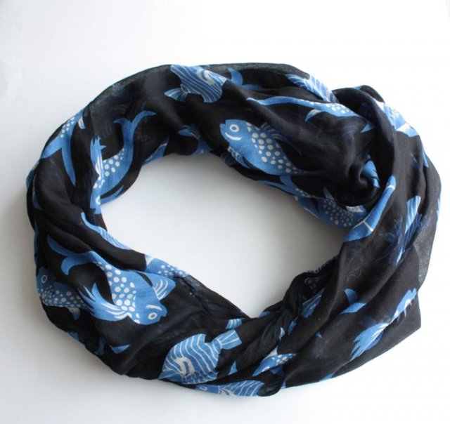 Bawełniany szal rybki