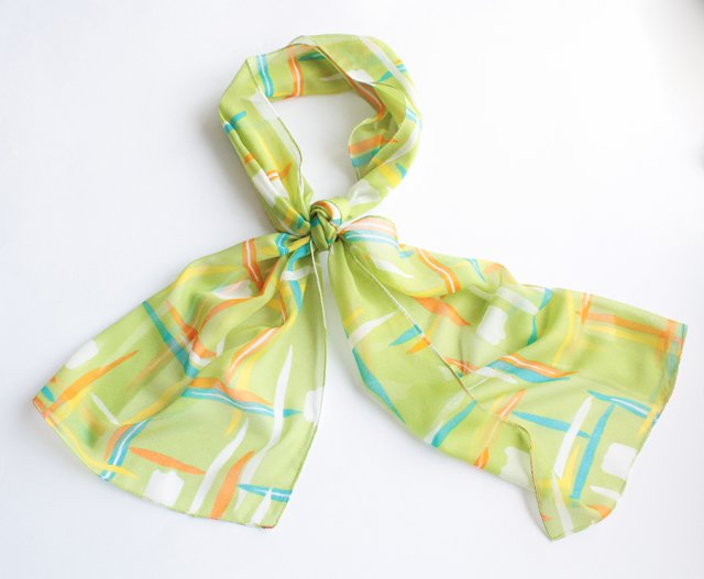 Ożywiający limonkowy szal