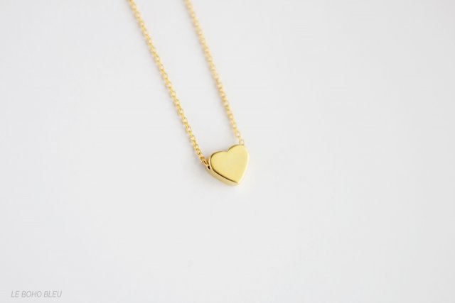 16k Gold Plated Matt Heart Necklace