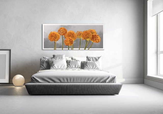 OBRAZ NA PŁÓTNIE 120x50cm KWIATY 03-12