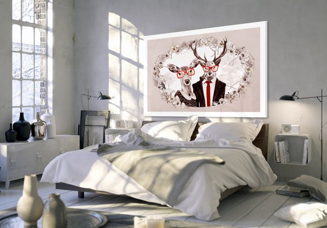 OBRAZ NA PŁÓTNIE 120x80cm LOVE 02-61