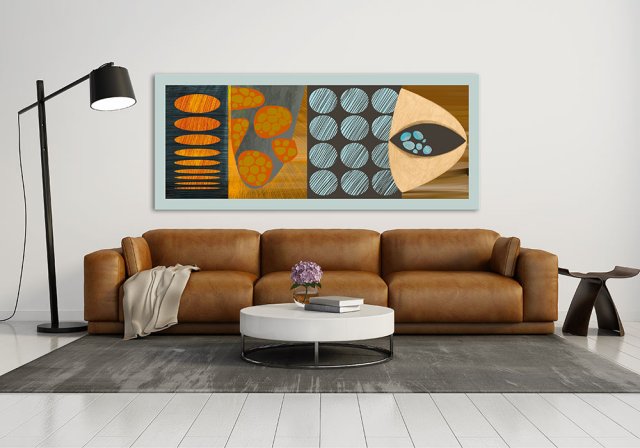 OBRAZ NA PŁÓTNIE 150x60cm ABSTRAKCJAI 02-23