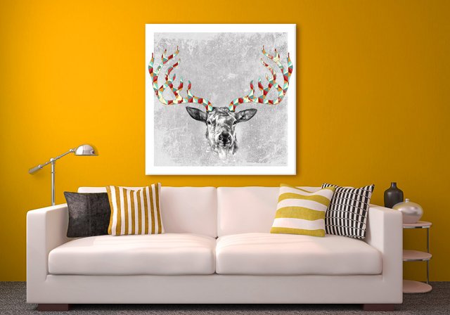 OBRAZ NA PŁÓTNIE 80x80cm  SKANDYNAWSKI 02-83