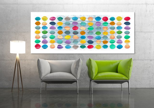 OBRAZ NA PŁÓTNIE 150x60cm ABSTRAKCJAI 02-87