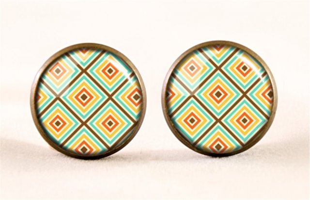 I love 60's- kolczyki sztyfty - Egginegg