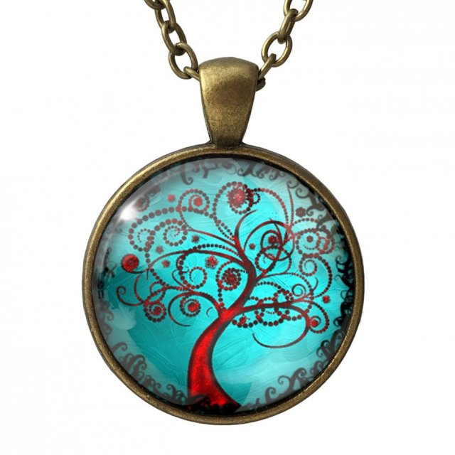 Drzewo szczęścia - medalion z łańcuszkiem - Egginegg