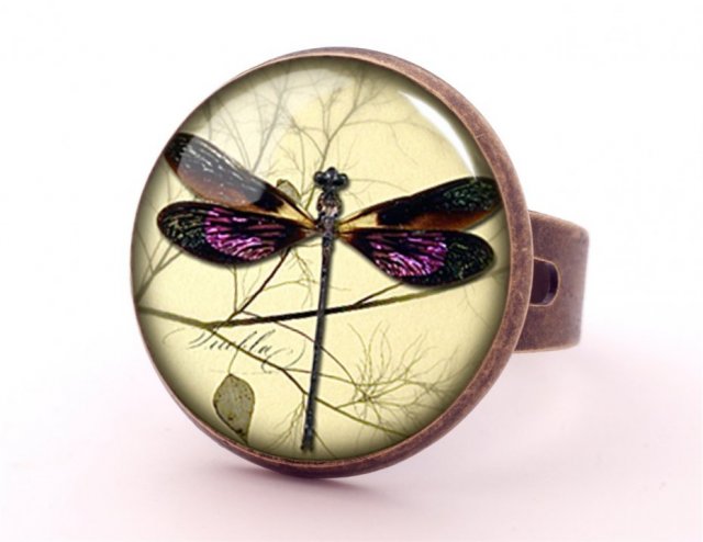 Ważka - pierścionek regulowany - Egginegg