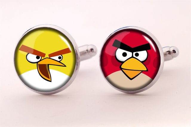 Angry Birds - spinki do mankietów - Egginegg