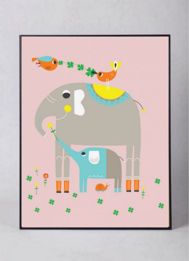 Plakat Słonie 50x70cm