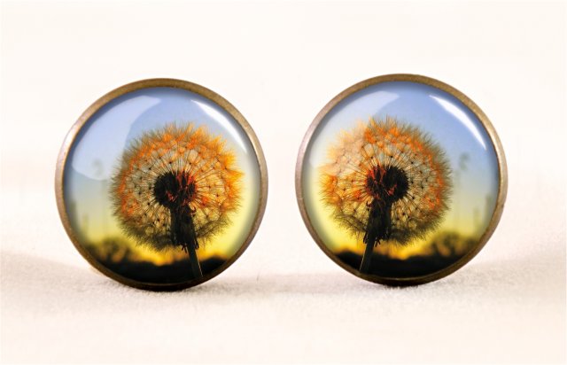 Dmuchawiec - kolczyki sztyfty - Egginegg