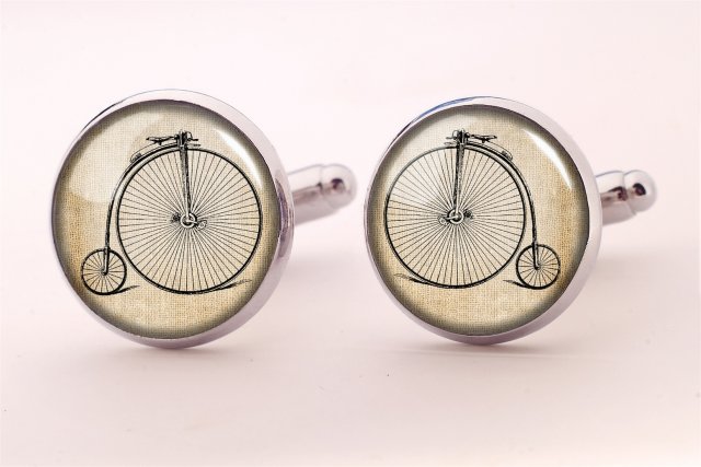 Retro rower -  spinki do mankietów - Egginegg