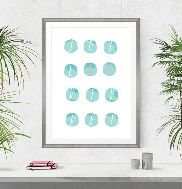 Plakat joie de vivre-radośc życia - A3