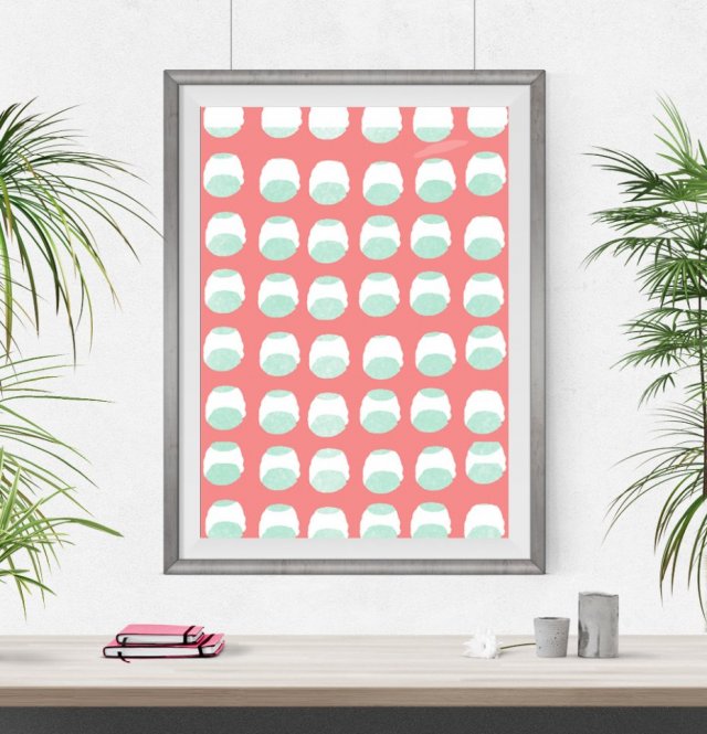 Plakat green peas Teksture - A3