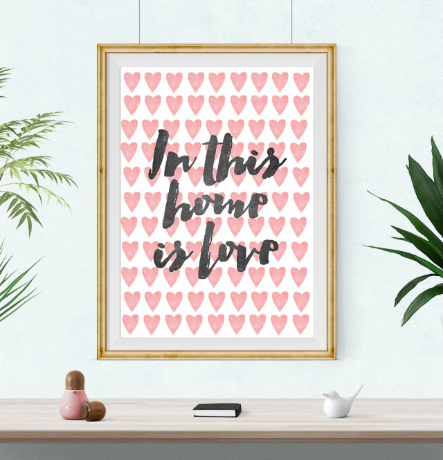 Plakat In this home is love - A3